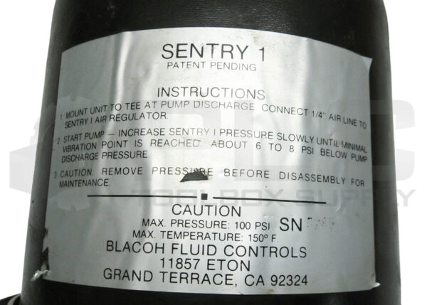BLACOH FLUID CONTROLS 5285 SENTRY I PULSATION DAMPENER - Image 6