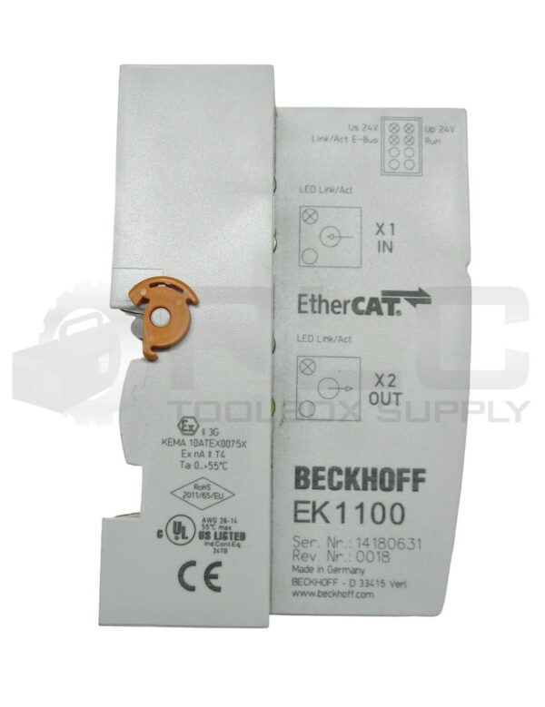 BECKHOFF EK1100 ETHERCAT COUPLER E-BUS TERMINAL 24VDC - Image 3
