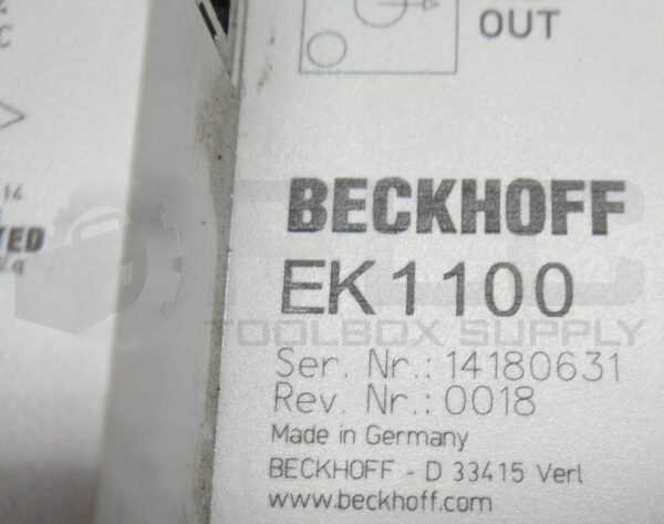 BECKHOFF EK1100 ETHERCAT COUPLER E-BUS TERMINAL 24VDC - Image 5
