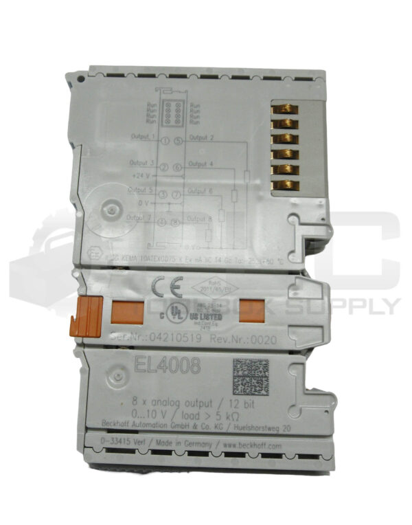 BECKHOFF EL4008 ETHERCAT TERMINAL 8 CHANNEL 24VDC - Image 4