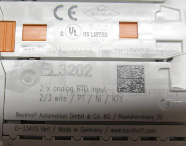 BECKHOFF EL3202 INPUT TERMINAL 2 CHANNEL PT100 - Image 5