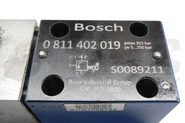 BOSCH 0 811 402 019 DIRECTIONAL VALVE 315BAR W/ 0 831 006 055 COIL *PARTS ONLY* - Image 6
