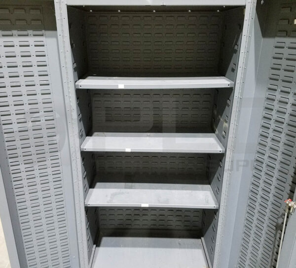 DURHAM STORAGE CABINET, 4 SHELF, 36 x 24 x 72, GREY BIN CABINET - Image 3