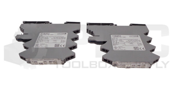 LOT OF 2 LUETZE LOCC-Box-FB 7-6401 / 716401 OVERLOAD CURRENT CONTROLS 24VDC 10A