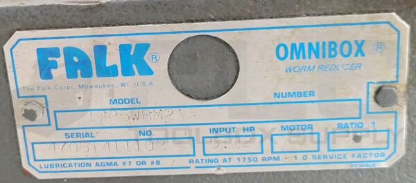 RELIANCE ELECTRIC P18F-1015-JE MOTOR AC W/ FALK 1425WBM2A GEARBOX - Image 6
