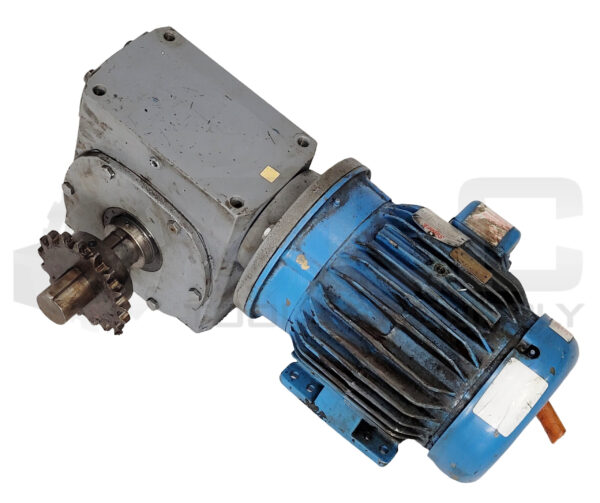 BALDOR CEM3665T SUPER-E MOTOR W/ CLEVELAND GEAR CHSHO GEARBOX