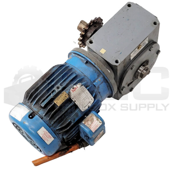 BALDOR CEM3665T SUPER-E MOTOR W/ CLEVELAND GEAR CHSHO GEARBOX - Image 2