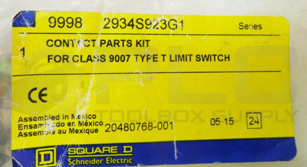 SEALED NEW SQUARE D 9998 2934S923G1 CONTACT PARTS KIT - Image 4