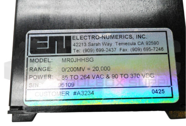 ELECTRO-NUMERICS MROHHHSG DIGITAL PANEL METER 0-20V 85-264VAC - Image 5