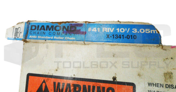 SEALED NEW DIAMOND X-1341-010 ROLLER CHAIN #41 RIV 10' *READ* - Image 3