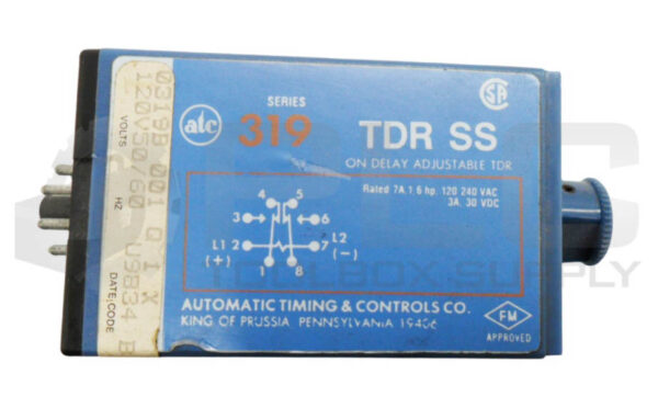 ATC 0319B 001 Q 1 X TIME DELAY RELAY 120V 50/60HZ TDR SS - Image 5