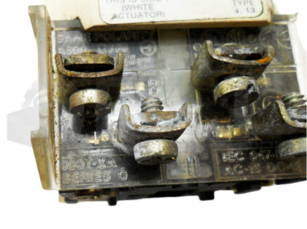 ALLEN BRADLEY 800T-N61KF4 /T SELECTOR SWITCH W/ 800T-XA /D CONTACT BLOCK *READ* - Image 4