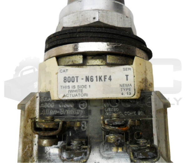 ALLEN BRADLEY 800T-N61KF4 /T SELECTOR SWITCH W/ 800T-XA /D CONTACT BLOCK *READ* - Image 5
