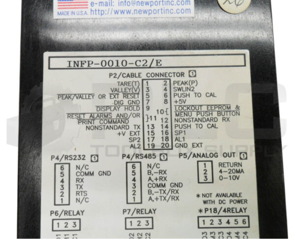 NEWPORT INFP-0010-C2/E DIGITAL PANEL METER - Image 5