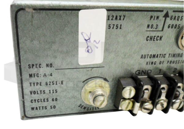 ATCOTRAN 6251-E AMPLIFIER 115V 60HZ 50W A-4 - Image 5