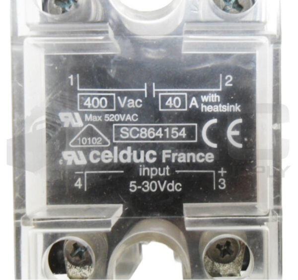 CELDUC SC864154 SOLID STATE RELAY 400VAC 40A 5-30VDC - Image 4