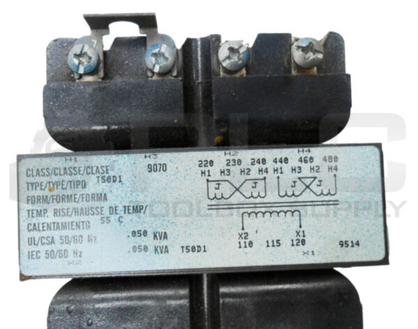 SQUARE D 9070 T50D1 TRANSFORMER 480V 50/60HZ - Image 5