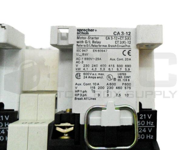 ABB CA3-12-10 REVERSING CONTACTOR W/ (2) CA3-P CONTACT BLOCK W/ CA3-9...72 - Image 7