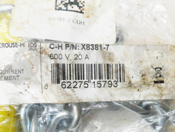 SEALED NEW CUTLER HAMMER X8381-7 PLUG 600V 20A *READ* - Image 3