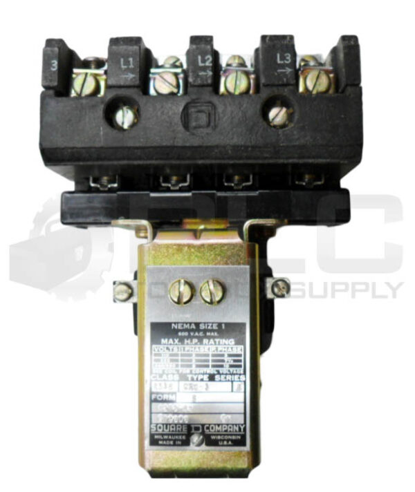 SQUARE D 8536 CA0-3 /B STARTER CONTACTOR 600VAC W/ 2936 S1 C27A COIL 110-120V - Image 2