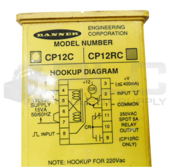 BANNER CP12C POWER SUPPLY MODULE 220VAC 50/60HZ - Image 4