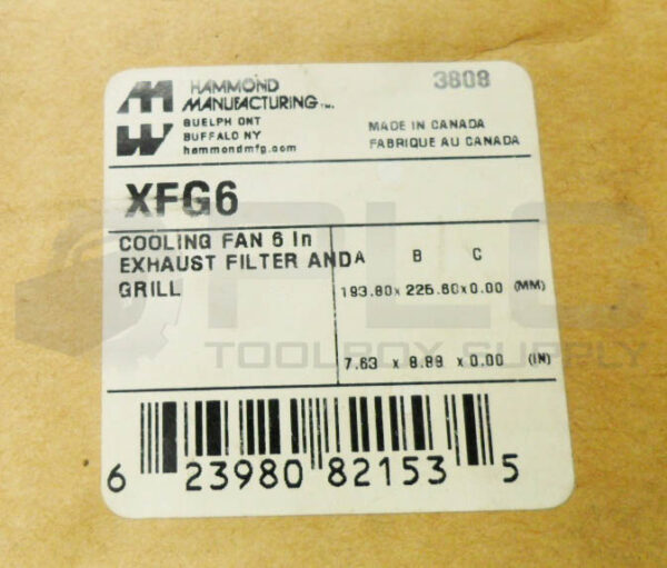 SEALED NEW HAMMOND MANUFACTURING XFG6 COOLING FAN EXHAUST FILTER & GRILL *READ* - Image 3