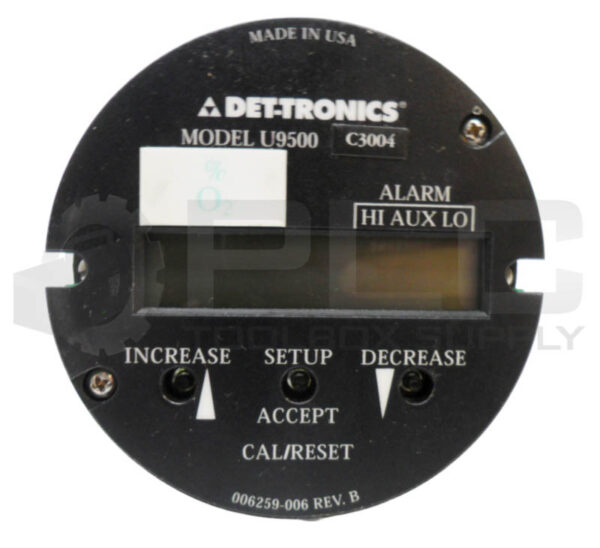 DET-TRONICS U9500C3004 GAS DETECTOR TRANSMITTER 006265-012 UC9500 - Image 2