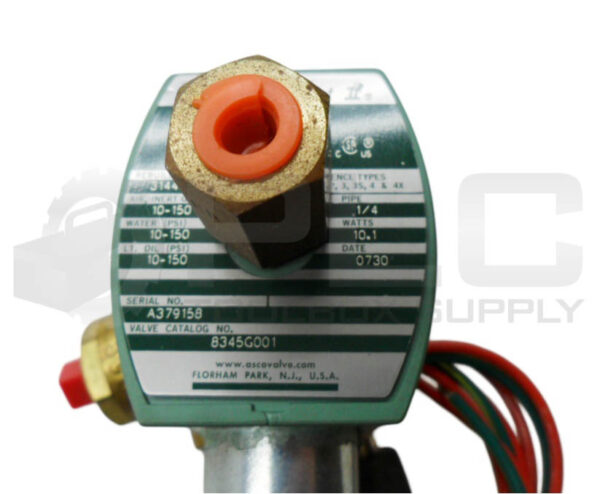 ASCO RED HAT 8345G001 SOLENOID VALVE 10-150PSI W/ 238610-032-D COIL MP-C-080 - Image 5