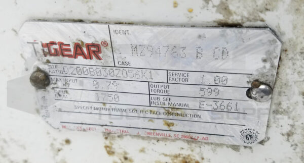 DODGE TIGEAR MZ94763 GEAR REDUCER 0.79HP 1750RPM, MR94763 - Image 4