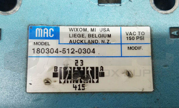 MAC 180304-512-0304 VALVE 150PSI - Image 3