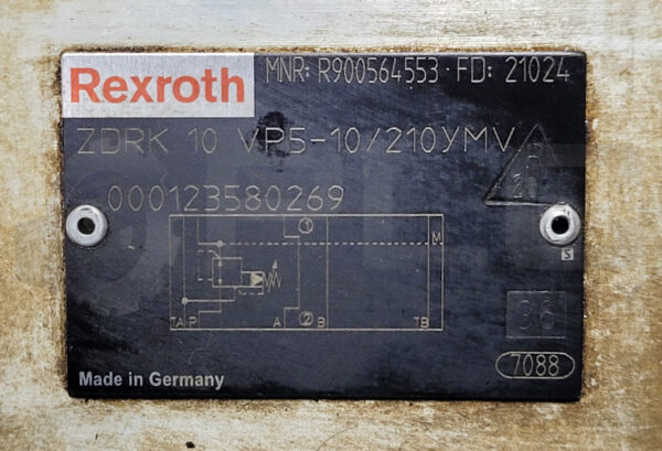 REXROTH ZDRK 10 VP5-10/210YMV PRESSURE REDUCING VALVE - Image 3