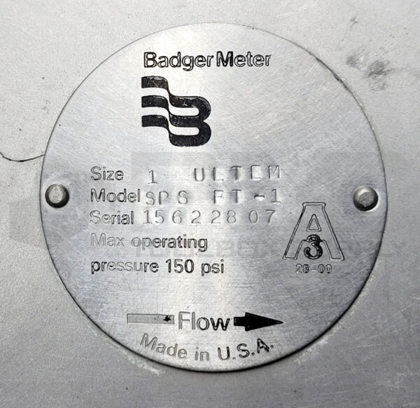 BADGER METER SPS FT-1 FLOW METER 150PSI - Image 5