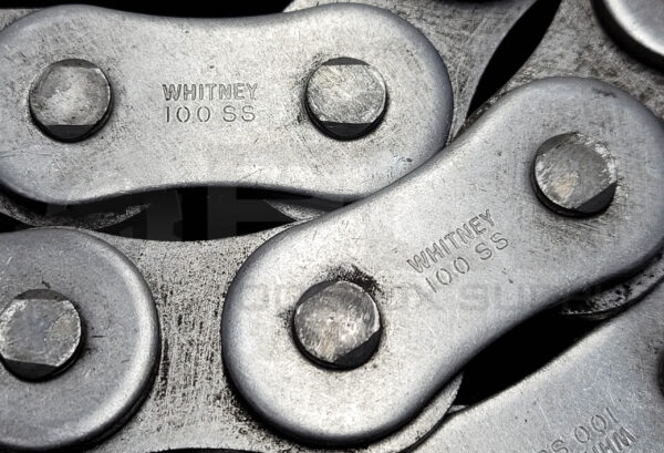 NEW WHITNEY 100 SS ROLLER CHAIN 51 LINKS 5FT - Image 3