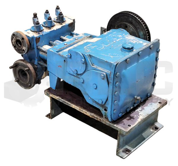 FMC L1122D-1 BEAN PUMP 1275RPM 51.5HP 1000PSI W/ 11" BELT GEAR W/ MOUNTING FRAME