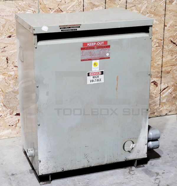 GENERAL ELECTRIC 9T23B3886 TRANSFORMER DRY TYPE INDOOR/OUTDOOR 150KVA 480/240V