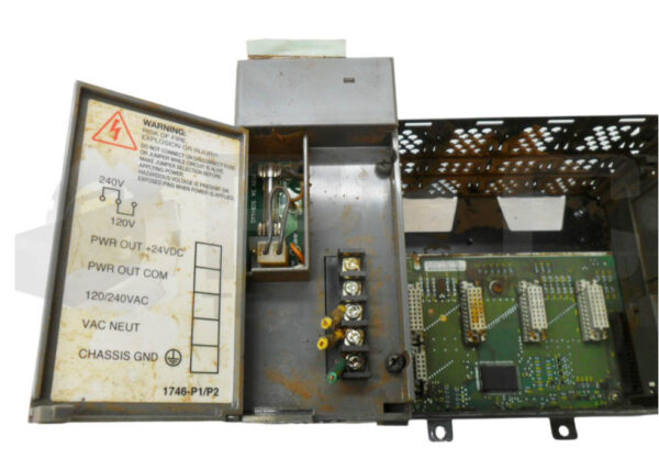 ALLEN BRADLEY 1746-P1 /A POWER SUPPLY 85-132VAC W/ 1746-A4 /B 4 SLOT RACK *READ* - Image 3