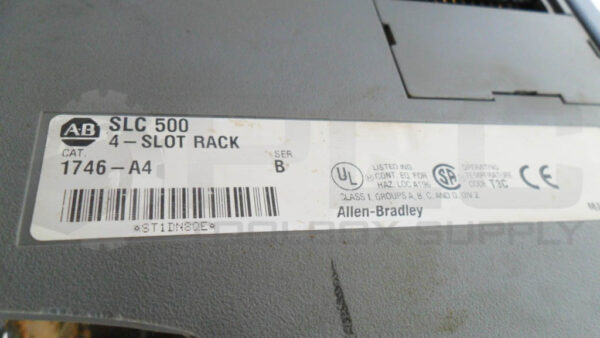 ALLEN BRADLEY 1746-P1 /A POWER SUPPLY 85-132VAC W/ 1746-A4 /B 4 SLOT RACK *READ* - Image 8