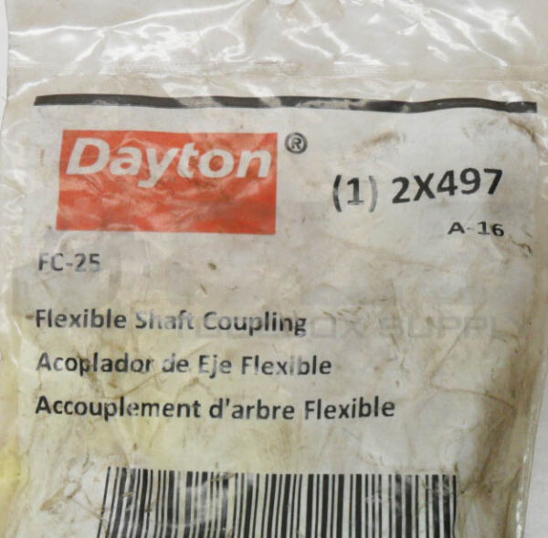 LOT OF 2 SEALED NEW DAYTON 2X497 FLEXIBLE SHAFT COUPLING FC-25 *READ* - Image 4