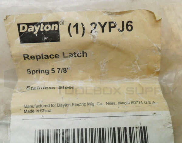 SEALED NEW DAYTON 2YPJ6 REPLACEMENT LATCH *READ* - Image 3