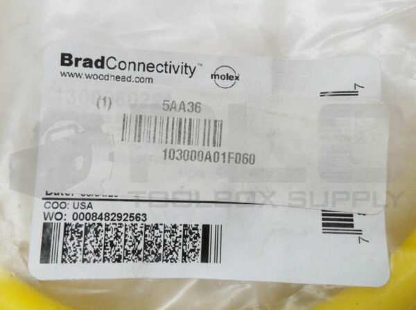SEALED NEW WOODHEAD 103000A01F060 FEMALE CORDSET 6' 5AA36 - Image 5