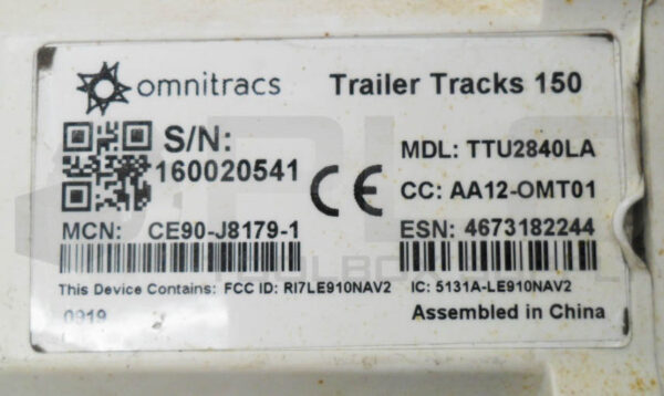OMNITRACS TTU2840LA TRAILER TRACKER UNIT CE9-J8179-1 - Image 5
