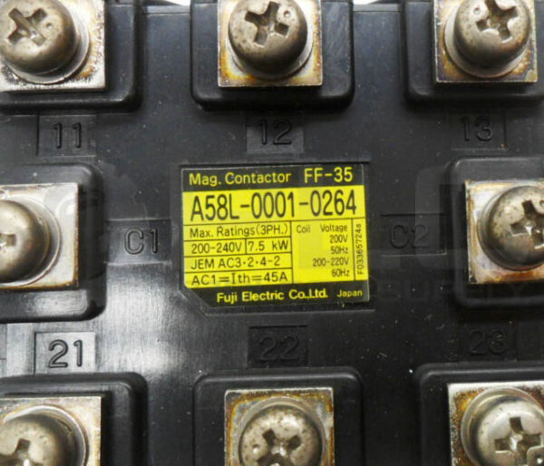 FUJI ELECTRIC A58L-0001-0264 MAGNETIC CONTACTOR 200-240V 45A FF-35 - Image 5