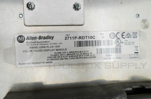 ALLEN BRADLEY 2711P-T10C4A8 /A TERMINAL W/ 2711P-RP8A /B W/ 2711P-RDT10C /C - Image 5