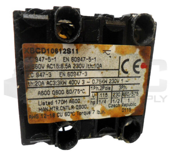 TELEMECANIQUE XBCD10612S11 SELECTOR SWITCH 660VAC 6.5A - Image 4