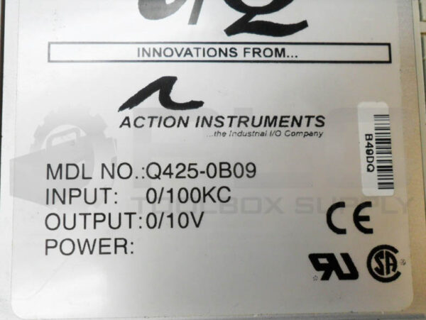 ACTION INSTRUMENTS Q425-0B09 3 WIRE TRANSMITTER 0-10V - Image 4