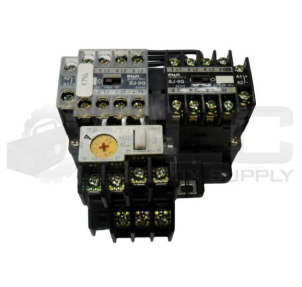 FUJI ELECTRIC SJ-0G CONTACTOR 24VDC 15A 200-440V W/ TR-0N/3 OVERLOAD RELAY TR13D