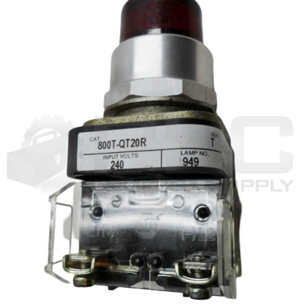 ALLEN BRADLEY 800T-QT20R /T PUSH BUTTON RED 240V W/ 800T-XA /D CONTACT BLOCK - Image 5
