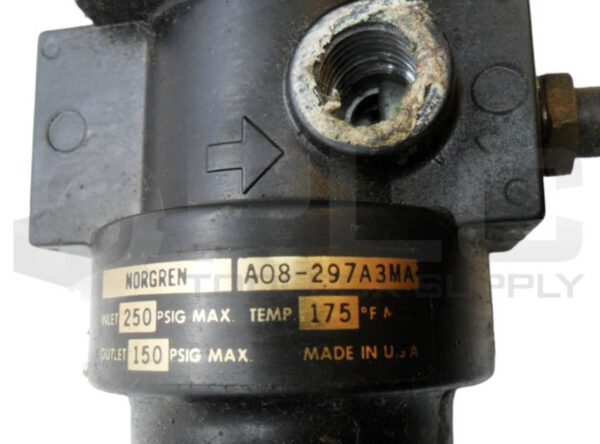 NORGREN A08-297A3MA PNEUMATIC FILTER REGULATOR 250PSIG - Image 5