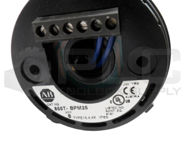 ALLEN BRADLEY 855T-B24TL4 /C STEADY LED LIGHT W/ 855T-BPM25 /B STACKLIGHT BASE - Image 6