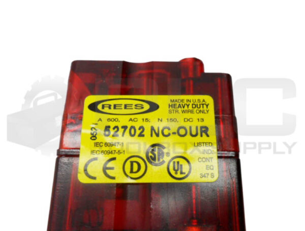 REES 40102-312 EMERGENCY STOP PUSH BUTTON W/ 52702NC-OUR CONTACT BLOCK - Image 4